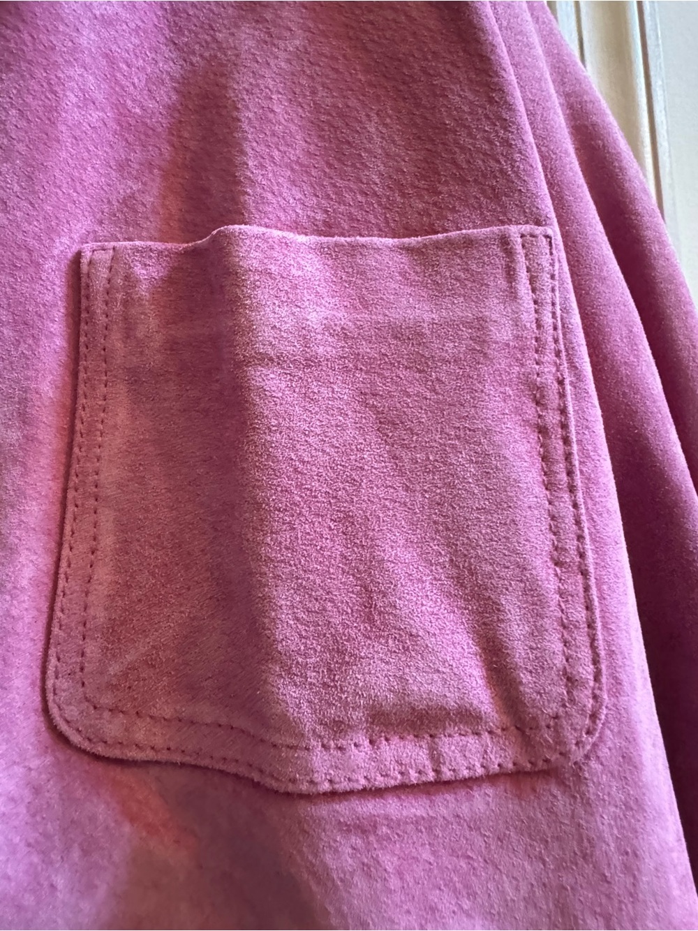 Margaret Godfrey Pink Suede Button-Front Blazer - Picture 3 of 4